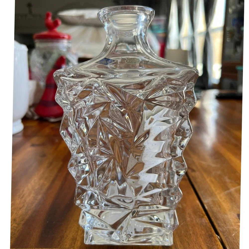 Bohemia Crystal Decanter Unisex OS Clear NWOT 24% Lead Glass Czech Republic - Picture 5 of 9